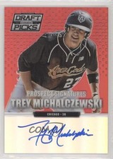 2013 Panini Prizm Perennial Draft Picks Red /100 Trey Michalczewski #99 Auto 3p0