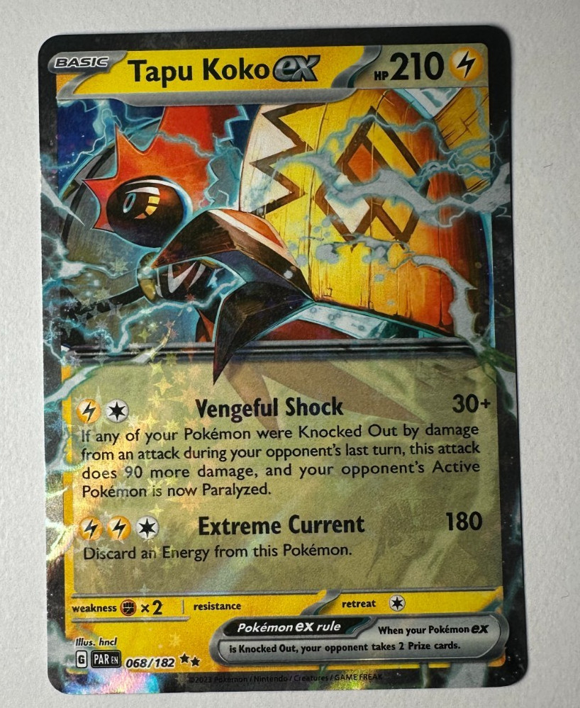 Tapu Koko ex 068/182 2023 English Holo Near Mint
