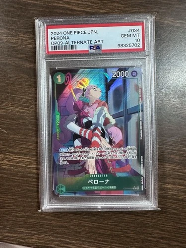 Perona 2024 One Piece JAPANESE OP09 Alt Art #034 PSA 10