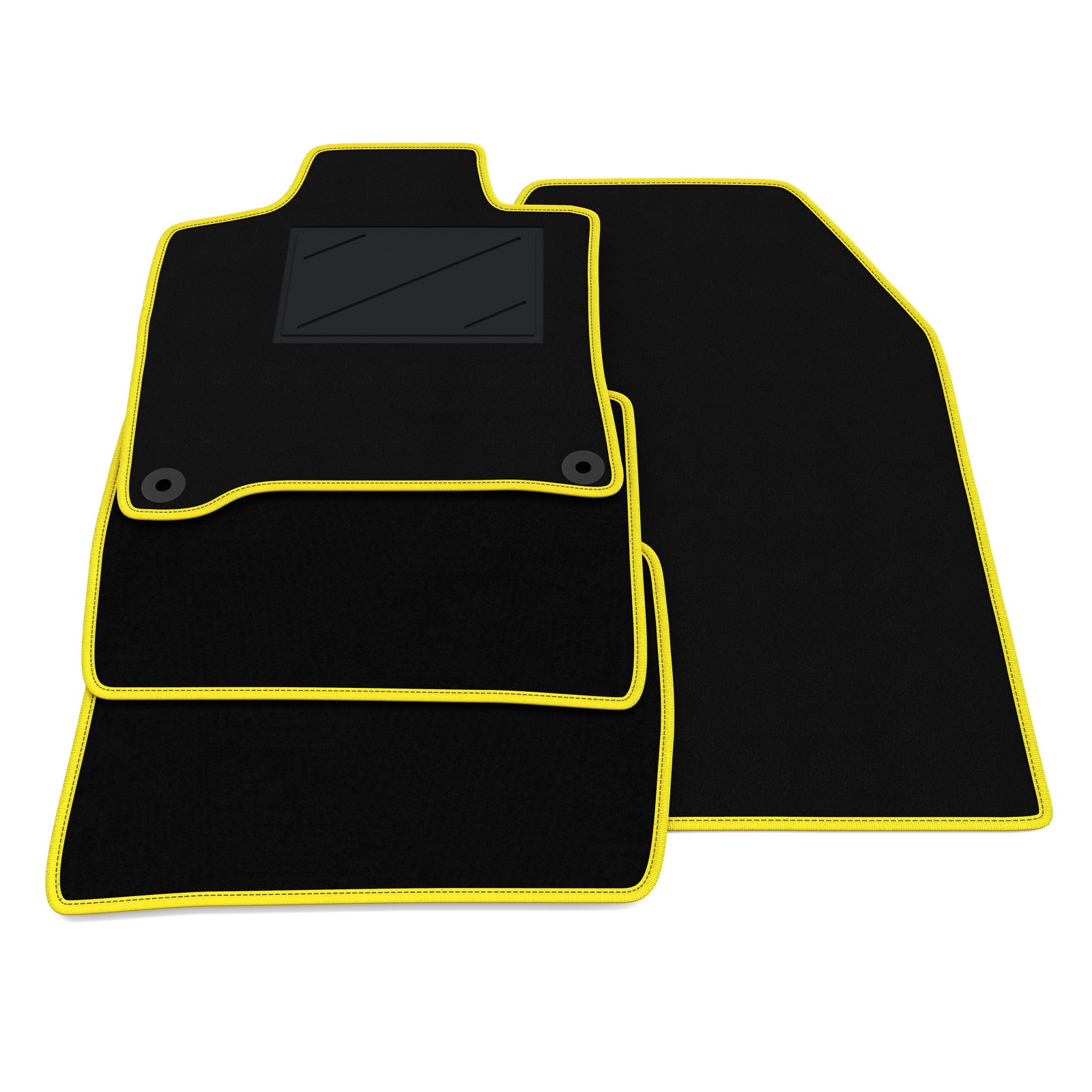 Tapis de sol Peugeot 408 Hybrid 2023-2026 en velours premium avec surpiqûres gris