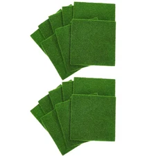 16 Pcs Craft Moss Faux Fake Grass for Garden Bonsai Decorative Crafts