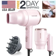 Secadora De Pelo 1600W Para Mujer Con Difusor Rizos Profesional Rosa En Oferta