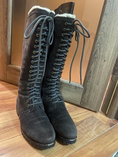 Women Cole Haan Boots Brown Suede 40