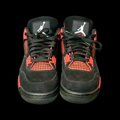 Jordan Air Jordan 4 Retro Red Thunder Mid Top Black/Red Sneakers CT8527-016