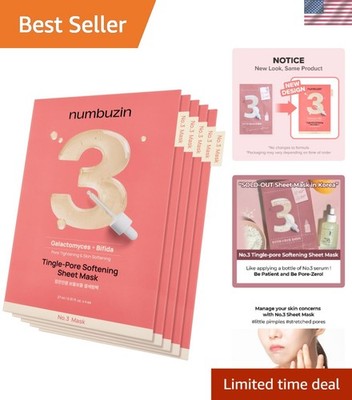No.3 Tingle-Pore Softening Sheet Mask - 5 Sheet Pore Minimizing Treatment