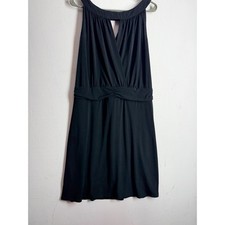 Max and Cleo Black Sleeveless Surplice Keyhole Ruched Waist Cocktail Dress XL
