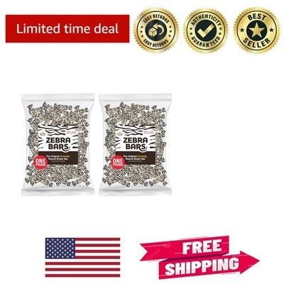 Individually Wrapped 2-Pound Peanut Butter Bars - Sweet & Crunchy Snack