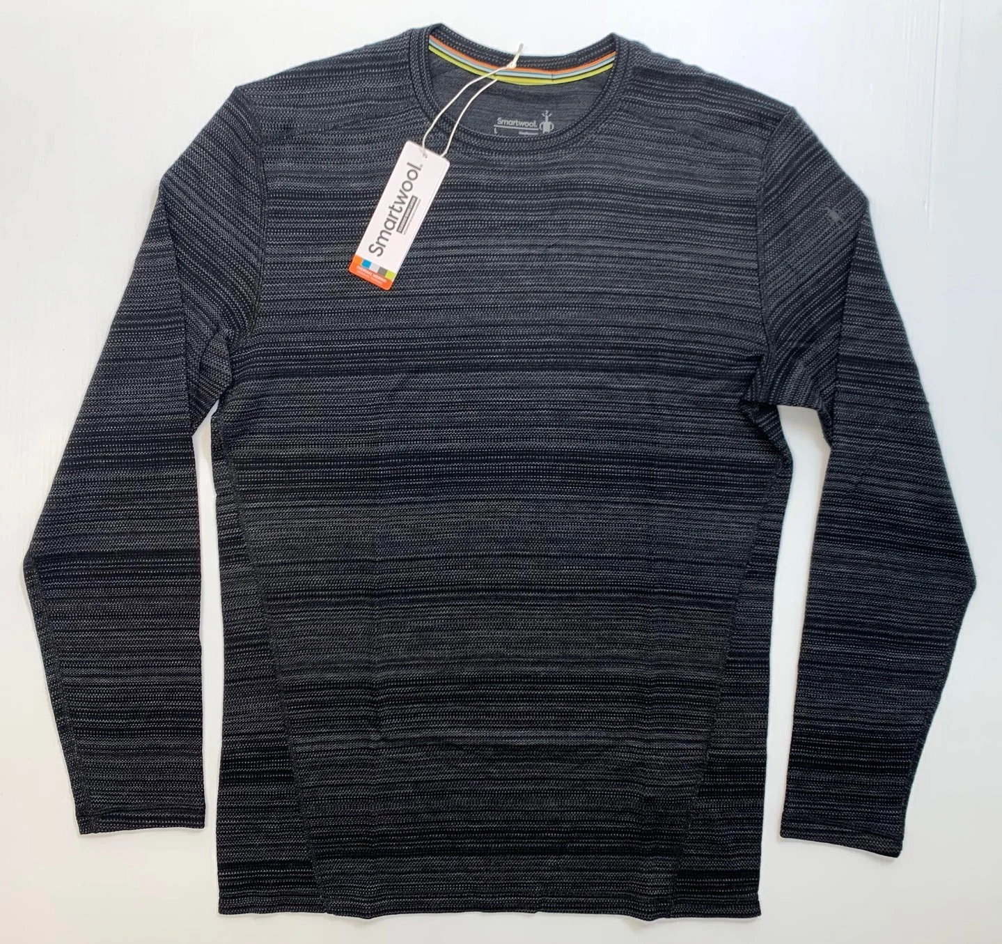 Men's SMARTWOOL Classic Thermal Merino Base Layer Crew BLACK COLOR SHIFT