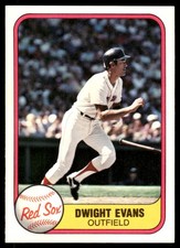 Dwight Evans 1981 Fleer #232 Boston Red Sox MLB READ FREE SHIPPING AutographDen