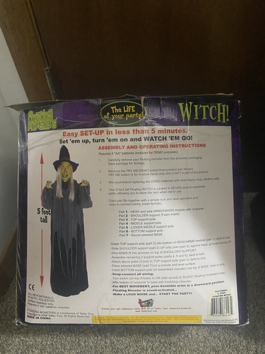 Tekky / Spirit Halloween 2006 Floating Witch Life Size Animatronic