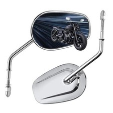 8mm Rearview Mirrors Universal Chrome Teardrop For Harley Chrometeardrop