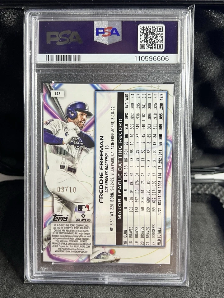 Freddie Freeman 2023 Topps Chrome Black Eclipse #143 Highest Grade - Image 2 of 2
