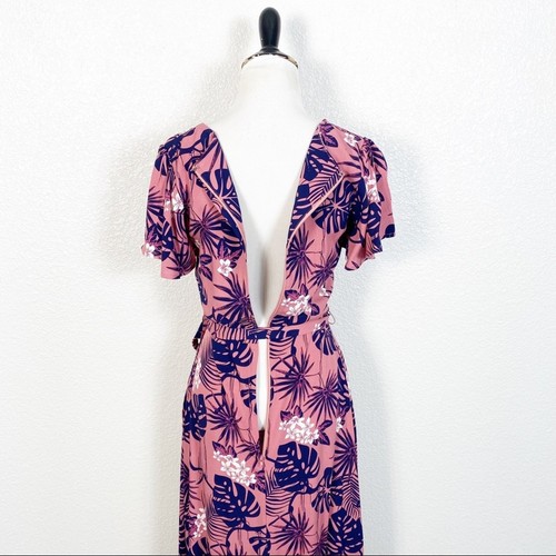 Modcloth x Collectif NWT Womens Thelma Tropical Hawaiian Print Maxi Dress Size 2 - Picture 8 of 9