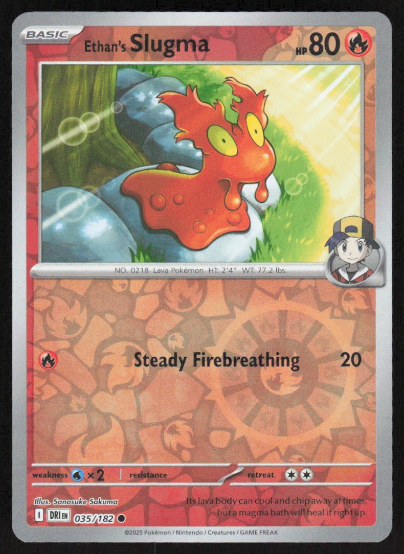 Ethan's Slugma Reverse Holo 035/182 NM SV10: Destined Rivals Pokemon Card