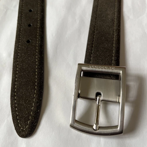 Cintura reversibile Burberry marrone scamosciato e pelle marrone 42" 105 cm