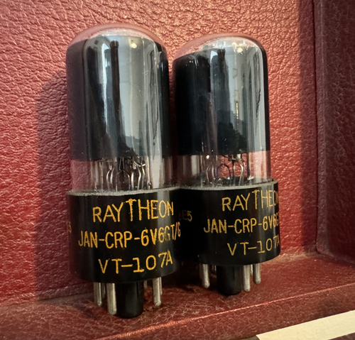 Sylvania JAN 6V6GT/G VT-107-A Well Matched Pair (6.5%) NOS
