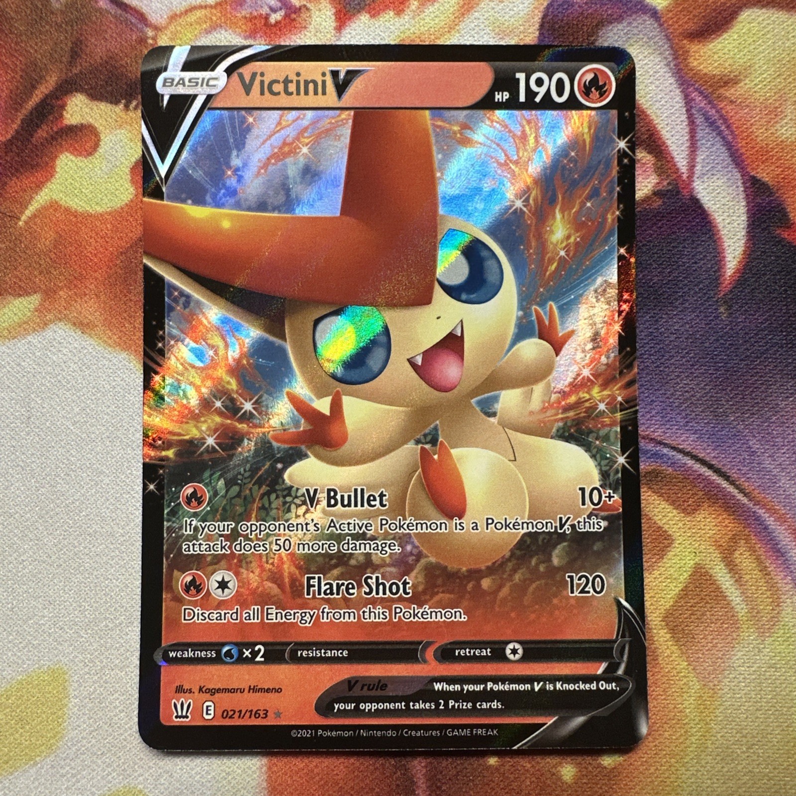 Victini V Holo Ultra Rare SWSH05: Battle Styles 021/163 NM
