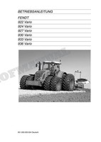 Fendt 922 924 927 930 933 936 Vario Traktor Betriebsanleitung Fgnr 0101