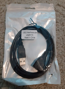 USB2.0 Male / Female Cabel 1 meter long
