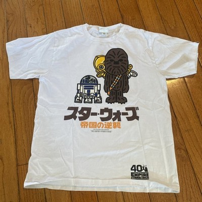 BAPE X A Bathing Ape Star Wars Chewbacca Empire Strikes Back T-shirt Medium Mens