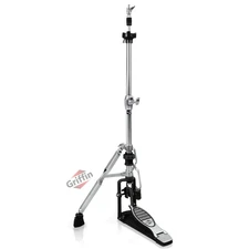 GRIFFIN 2 Leg Hi-Hat Stand - Percussion No Leg High Hat Pedal Cymbal Drum Mount