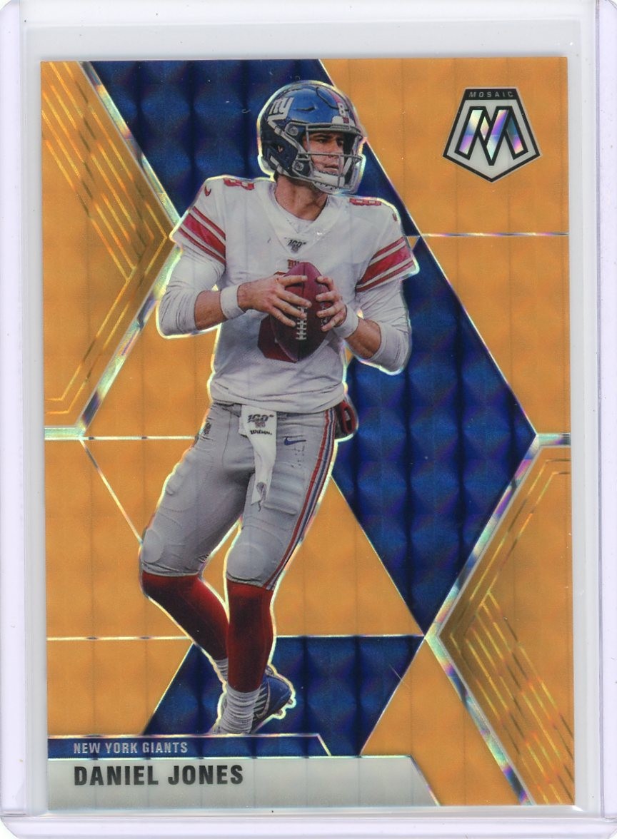 2020 Panini Mosaic #151 Daniel Jones Prizm Orange Fluorescent 07/25