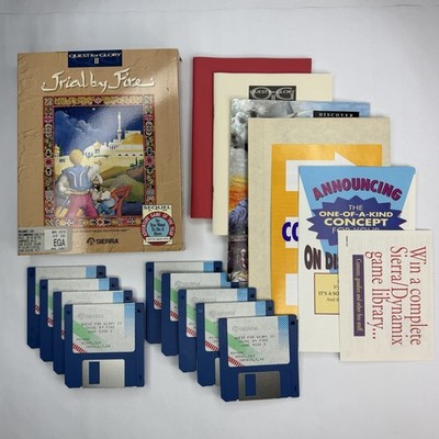 1990 Quest for Glory II 2: Trial by Fire Sierra MS-DOS 3.5'' Big Box PC - CIB