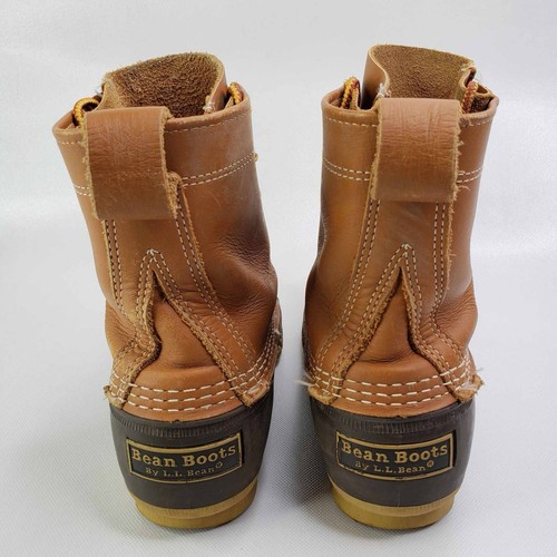 LL Bean Duck Stiefel hellbraun Leder Schnürschuhe Herrengröße 5 Damengröße 7 " - Bild 3 von 10