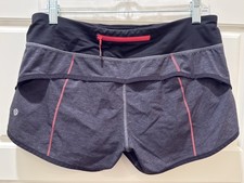 Lululemon Speed Up Shorts Size 6 In Gray Pink