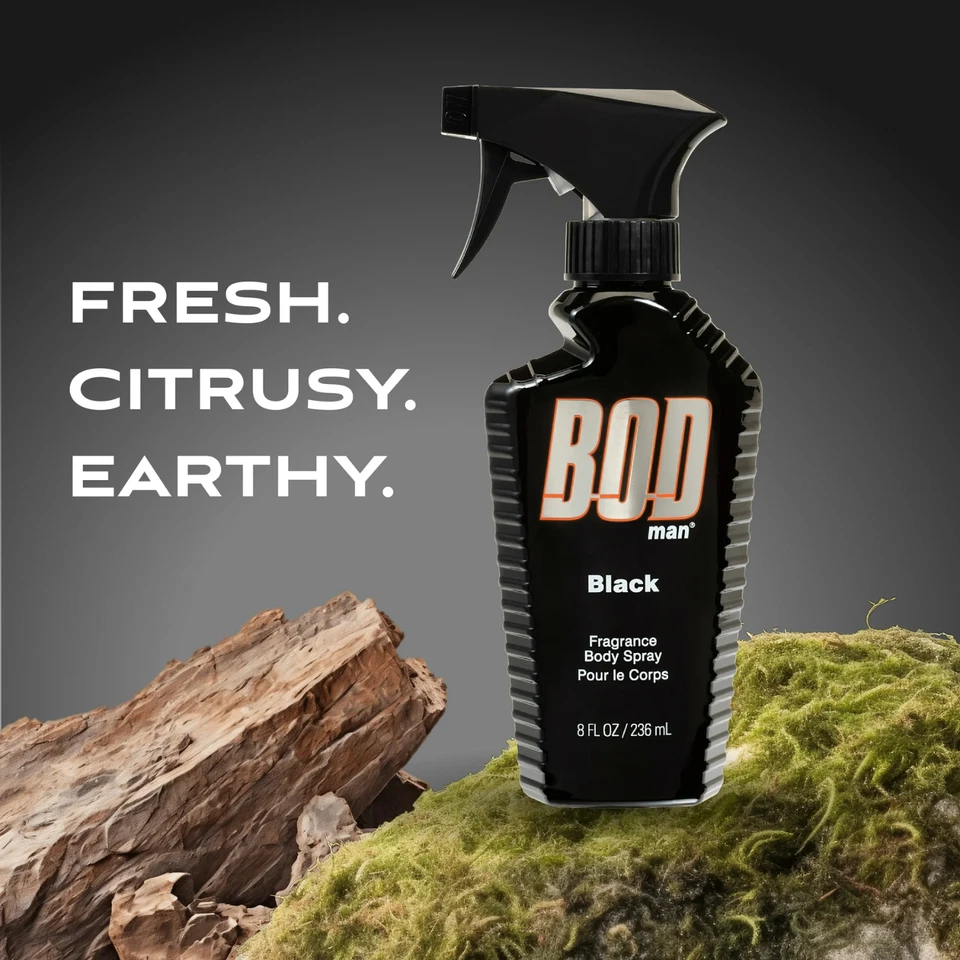 Spray corporal fragancia BOD Man Last All Day, negro, 8 fl oz fresco envío gratuito Foto 2 de 4