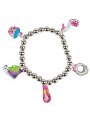 Shopkins Silver Multi-Character Charms Bracelet Girls