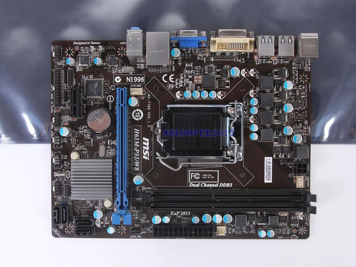 MSI H61M-P31/W8, LGA 1155/Socket H2, Intel Motherboard for sale online