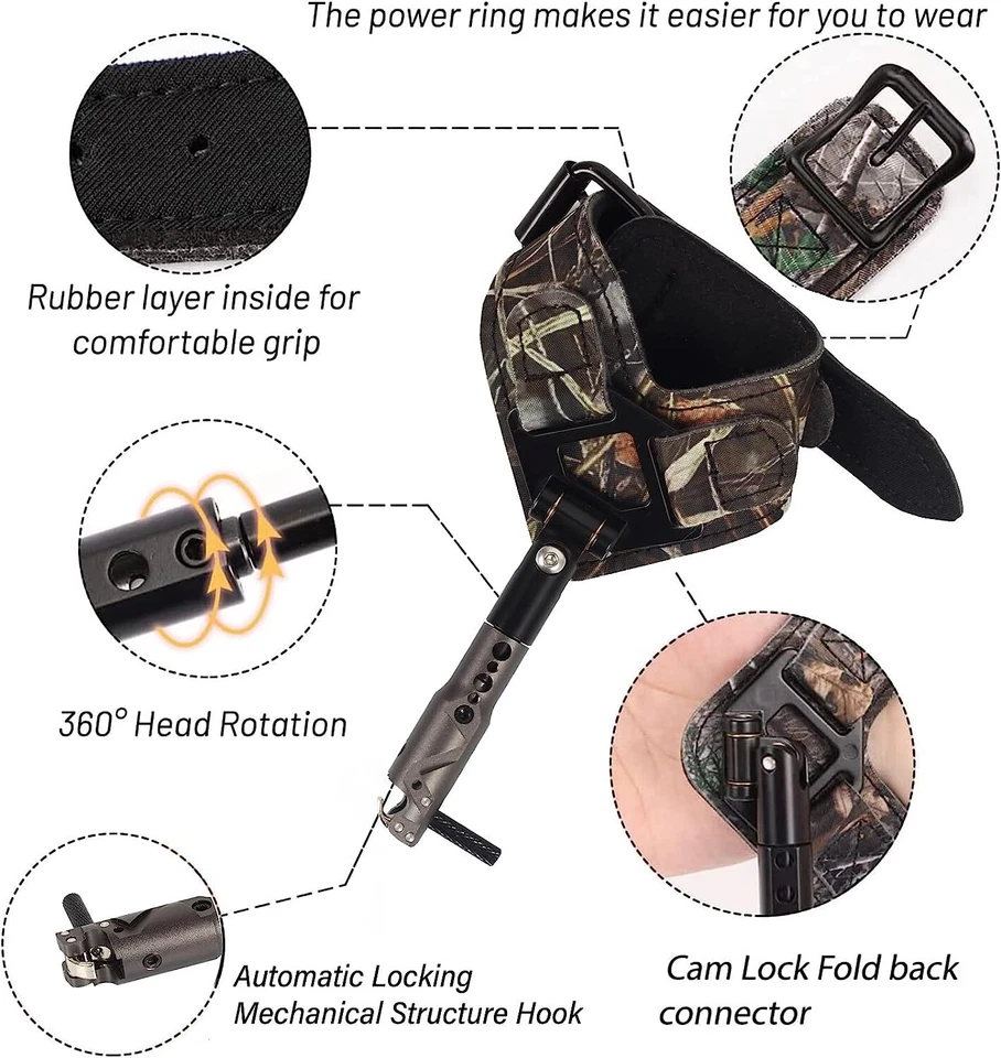 adjustable Archery Release Bow Wriststrap for Compound Bow Hunting Shooting - Image 4 of 4