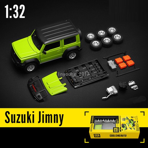 1:32 Suzuki Jimny Model Car Kit Diecast Toy Cars Kids Toys for Boys Gifts Green - Picture 3 of 14