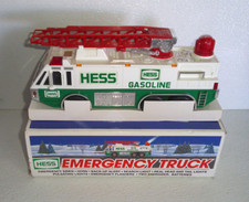 1996 Hess Emergency Truck Toy New in Box Unused Lights Sirens Vtg Gasoline Fire