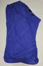 Guess  One Shoulder Purple Stretch Long Blouse or very Short Sexy Dress Size S