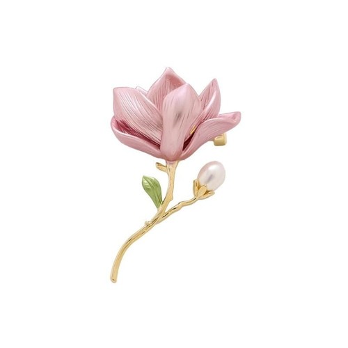 Jewelry Gifts Magnolia Flower Brooch Sweater Brooch for Women's Daily Wear - Picture 7 of 7