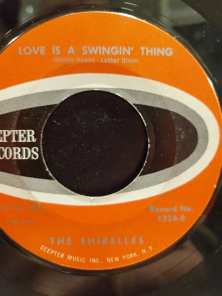 THE SHIRELLES 7" 45 RPM "Soldier Boy" & "Love is a Swingin' Door" G+