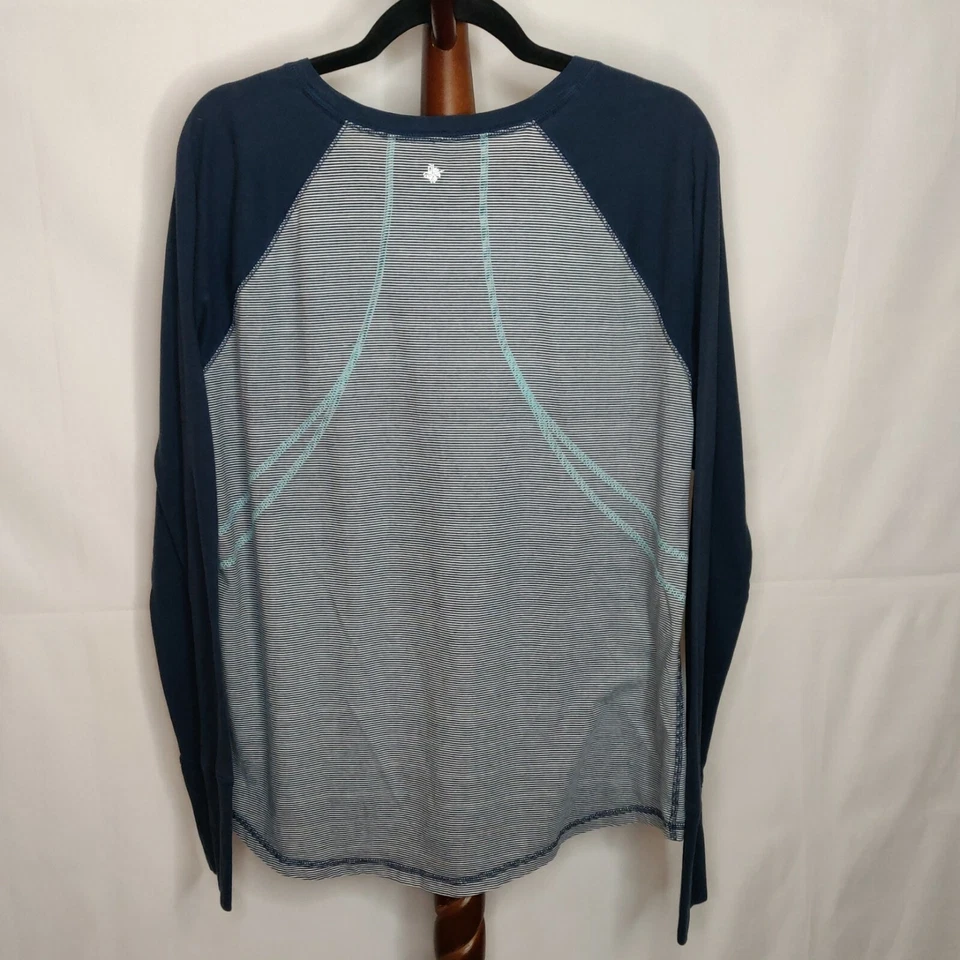 Tek Gear Dry Tek Mujer Talla XL Camiseta Azul y Blanco Rayas Manga Larga Foto 2 de 4