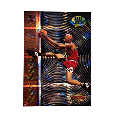 Dennis Rodman [Atomic Refractor] #T7 1997 Bowman's Best Techniques card