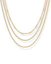 PAVOI 14K Gold Plated Dainty Layering Necklaces for Women Snake Chain, Curb...