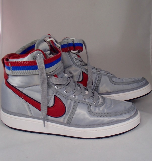 nike vandal high supreme university red metallic silver