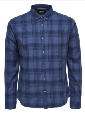 only and sons cooper slim fit long sleeve casual mens check shirt size s-xl bnwt