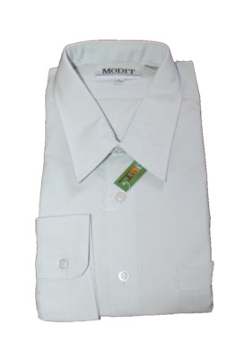 Men's PAle Blue/Green Long Sleeve Modit Dress Shirt Size L 16-16.5 x 32/33