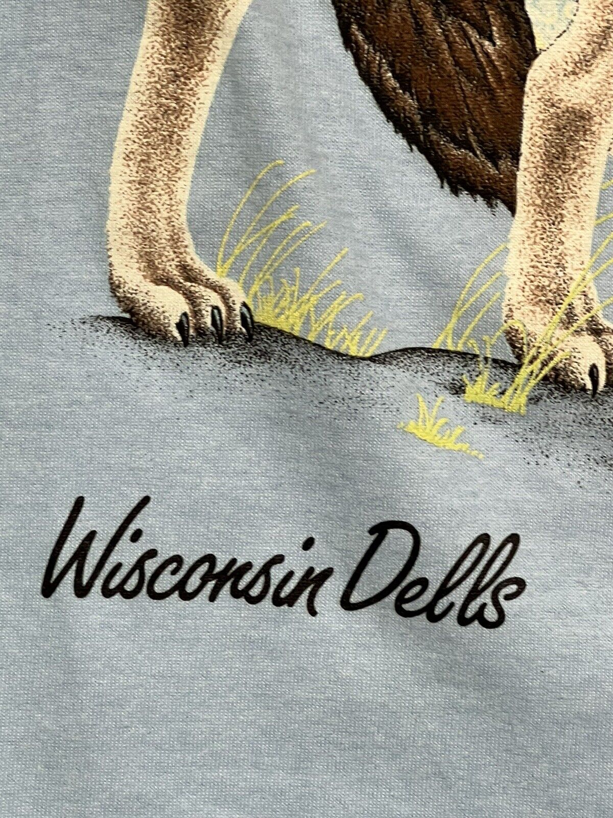 Vintage 80's Wisconsin Dells Nature Wolf T-Shirt … - image 5