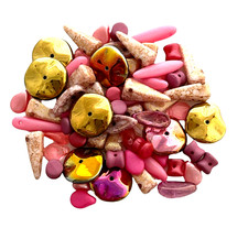 Czech SHOP Pinks Mix 20 Grams Factory Pack Preciosa Assorted Glass Beads