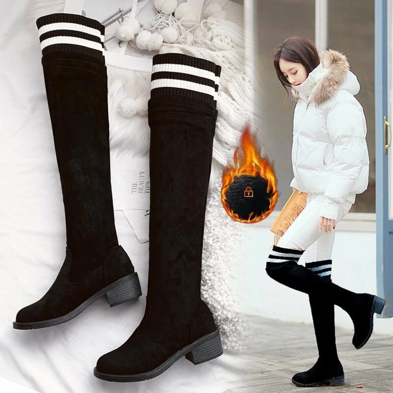 Knee length 2024 flat boots