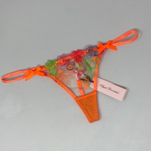 Agent Provocateur Zuri Orange Green Blue Thong AP5 Extra Large NWT