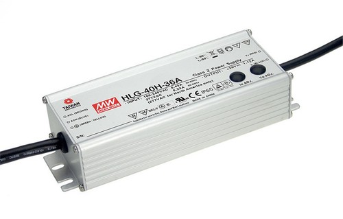 MEAN WELL HLG-40H-24B Class 2 IP67 Enclosed Switching Power Supply, 24VDC, 16... - Afbeelding 1 van 6