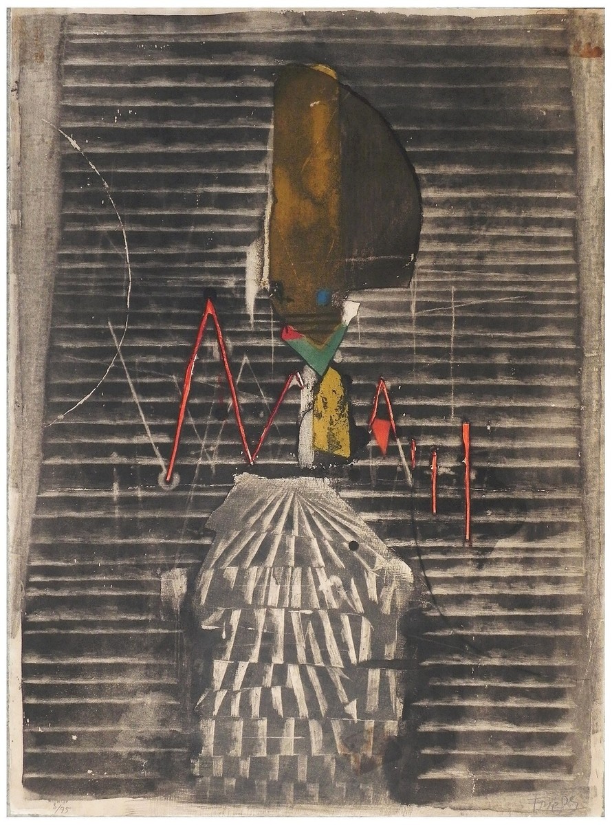 Johnny Friedlaender: Composition 1970s / French German Abstract  